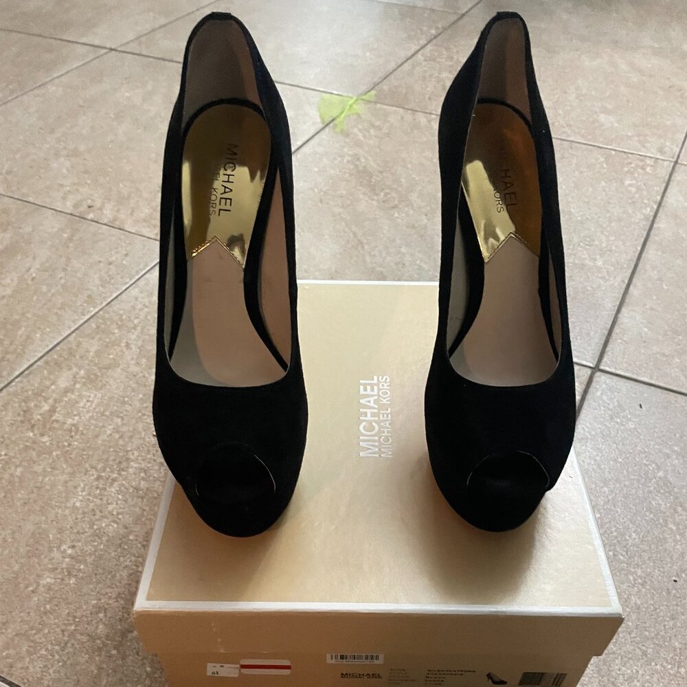 Michael Kors Milan Platform Black Suede